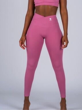NC Shape Seamless Front Leggings Mauve Small
